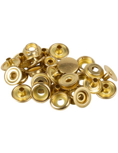 Caja de 8 botones a presión sin costura para telas pesadas de 14 mm Bohin - Dorado 2