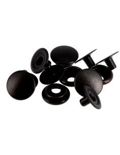 Caja de 10 botones de presión sin costura para telas medianas de 14 mm Bohin - Bronce 2