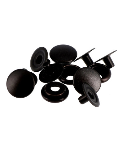 Caja de 10 botones de presión sin costura para telas medianas de 14 mm Bohin - Bronce