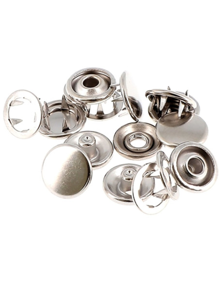 Caja de 8 broches sin costura jersey 10 mm Bohin - Plata