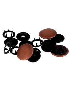 Caja de 8 broches sin costura jersey 12 mm Bohin - Cobre 2