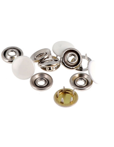 Caja de 7 broches sin costura jersey 10 mm Bohin - Blanco