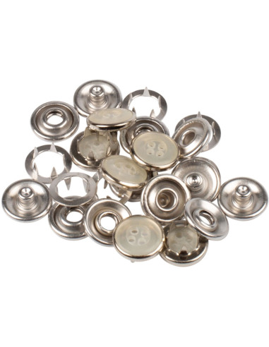 Caja de 6 broches sin costura jersey 12 mm Bohin - Nacarado