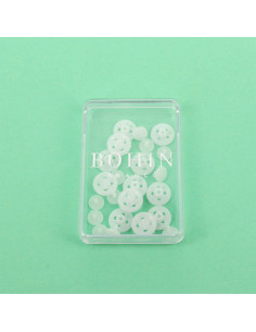 Botones mágicos blancos para camisas Bohin