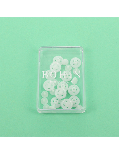 Botones mágicos blancos para camisas Bohin