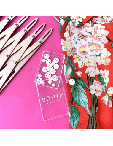 Botones mágicos blancos para camisas Bohin