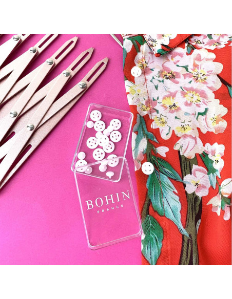 Botones mágicos blancos para camisas Bohin