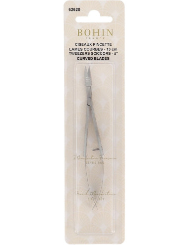 Tijeras de bordado pinzas hojas curvas 13 cm Bohin