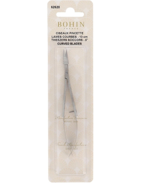 Tijeras de bordado pinzas hojas curvas 13 cm Bohin