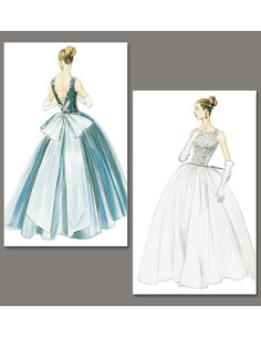 Patrón de vestido año 1956 - Vogue 8729