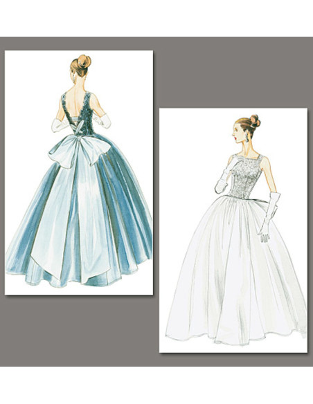 Patrón de vestido año 1956 - Vogue 8729