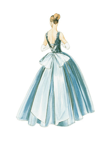 Patrón de vestido año 1956 - Vogue 8729
