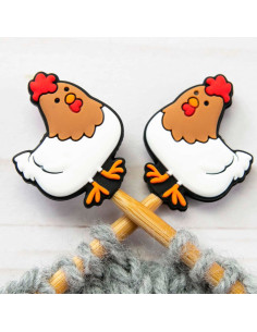 Tapones de malla para agujas de tejer - Poulette