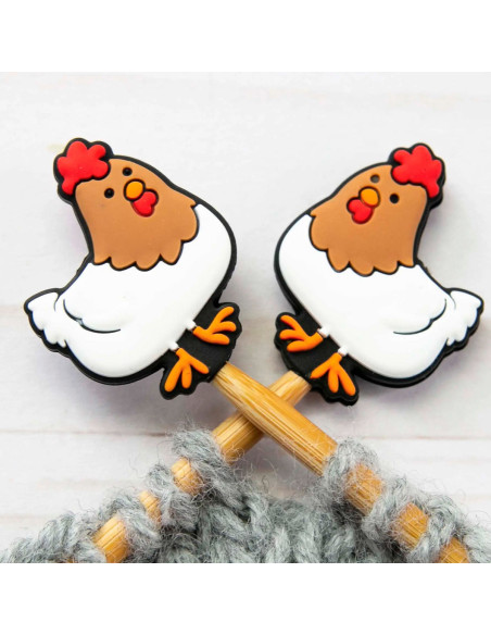 Tapones de malla para agujas de tejer - Poulette