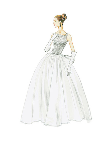Patrón de vestido año 1956 - Vogue 8729