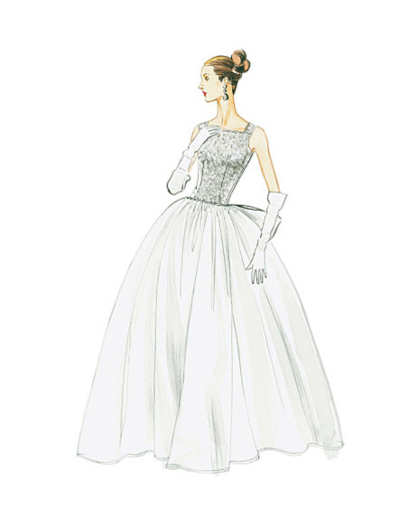 Patrón de vestido año 1956 - Vogue 8729