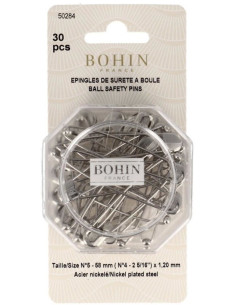 Caja de 30 imperdibles con bola de 58 mm Bohin