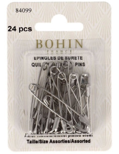 Tarjeta de 24 imperdibles surtidos Bohin