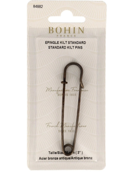 Alfiler de kilt 76 mm - Bronce antiguo Bohin