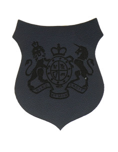 Motivo extra fino escudo dios y mi derecho - Azul marino