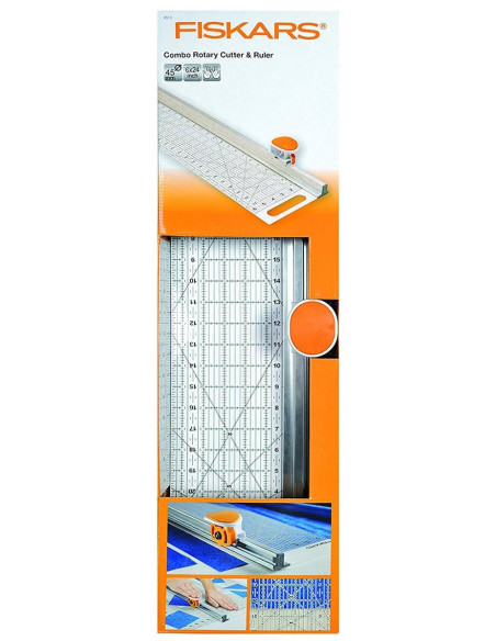 Cortador rotativo combinado y regla 6" x 24" Fiskars