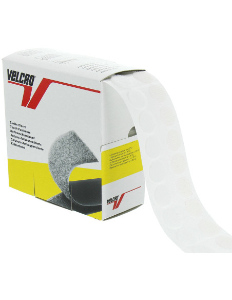 Caja de 200 pastillas adhesivas blancas de la marca VELCRO®.
