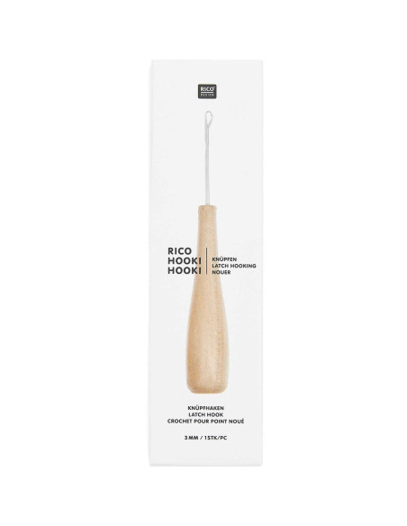 Gancho para alfombra de punto anudado 3 mm Hooki Hooki Rico