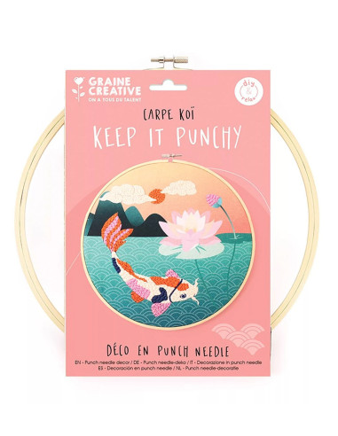 Kit de aguja punch needle - Carpa Koi