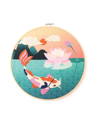 Kit de aguja punch needle - Carpa Koi