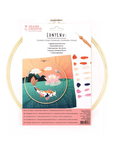 Kit de aguja punch needle - Carpa Koi