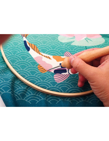 Kit de aguja punch needle - Carpa Koi