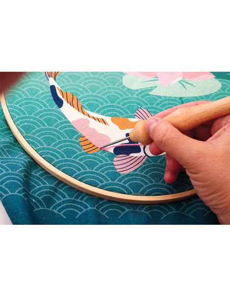 Kit de aguja punch needle - Carpa Koi