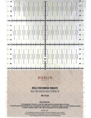 Regla patchwork Bohin 16 x 60 cm