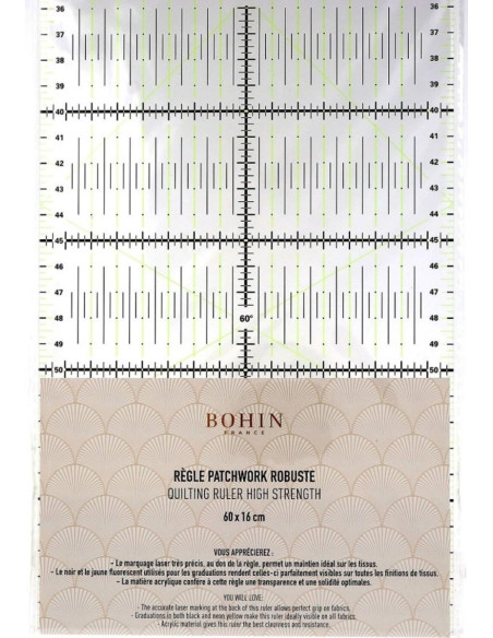 Regla patchwork Bohin 16 x 60 cm