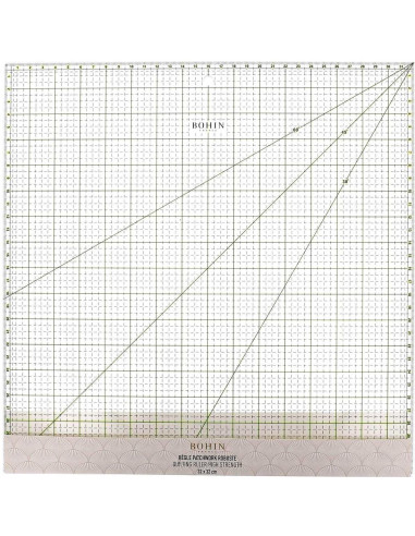 Regla patchwork cuadrada Bohin 32 x 32 cm