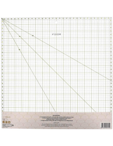 Regla patchwork cuadrada Bohin 32 x 32 cm