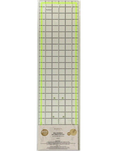 Regla de patchwork con ranuras de corte Bohin 6 x 24 pulgadas