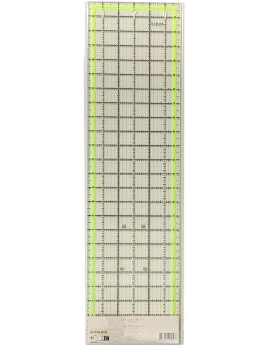 Regla de patchwork con ranuras de corte Bohin 6 x 24 pulgadas