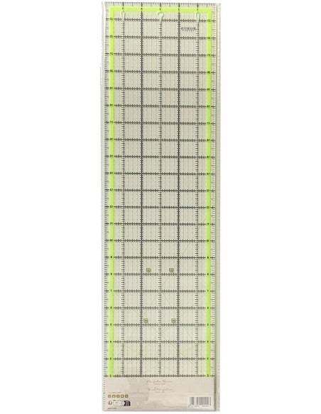 Regla de patchwork con ranuras de corte Bohin 6 x 24 pulgadas