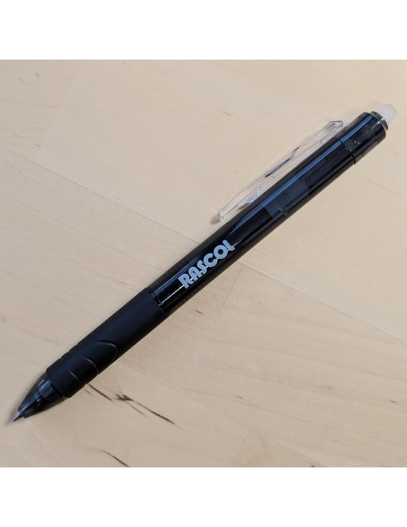 Bolígrafo borrable por calor premium Rascol - Negro
