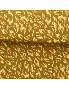 Tejido de viscosa fantasía - Monique verde y amarillo