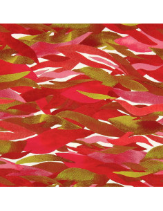 Tejido de viscosa fantasía - Kiyo rojo y rosa 2