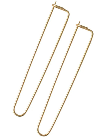 Juego de 2 sujetapuntos dorados para tejer de 13 cm