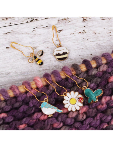 Conjunto de 5 marcadores de malla - Bee Happy