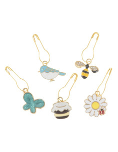 Conjunto de 5 marcadores de malla - Bee Happy 2