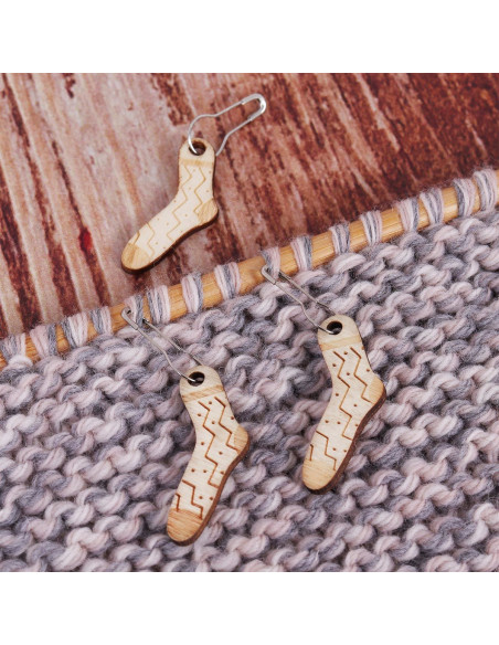 Juego de 10 marcadores de malla - Woolly Sock