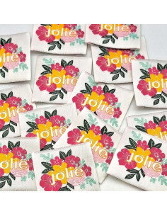 Lote de 5 etiquetas tejidas para coser Jolie