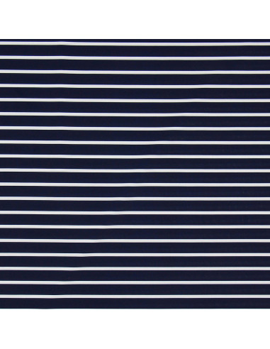 Tejido de lycra para traje de baño - Marinero azul y blanco