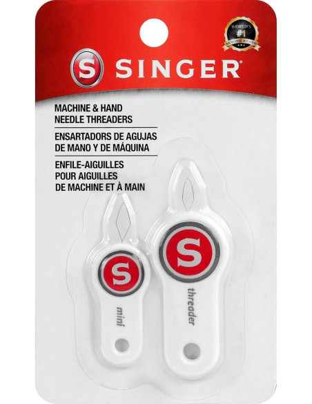 Juego de 2 enhebradores para agujas de máquina y mano Singer