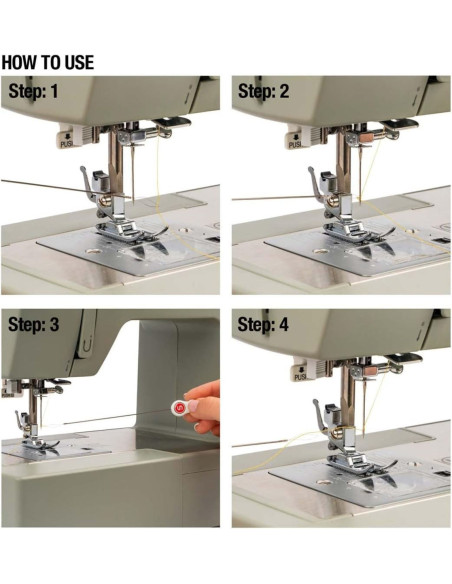 Enhebrador de agujas para overlock Singer